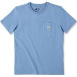 T-shirts col rond Carhartt Workwear bleues claires à col rond Taille M look utility pour homme 