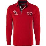 CARISMA Casual 3433 T-shirt à manches longues pour homme Coupe droite avec broderie de qualité - Rouge - XX-Large