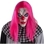 Masques Carnival Toys rose fushia en latex de clown horreur Tailles uniques 