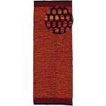 Tapis kilim rouge en coton moderne 