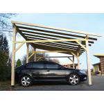 Carports  Habrita marron en bois 2 voitures plus de 20m² 
