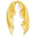 Foulards en soie de créateur Ralph Lauren jaunes à pois Tailles uniques classiques pour femme 