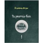 Carte à gratter Annonce de grossesse Chalkboard Tonton (8 x 10 cm) Les Boudeurs
