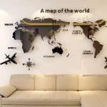Autocollants en cristal imprimé carte du monde en promo 