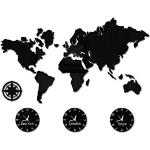 Horloges murales noires imprimé carte du monde Jake et les pirates Tic-Tac 