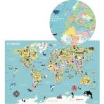 Puzzles en bois Vilac en bois imprimé carte du monde de 7 à 9 ans 