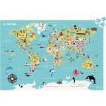 Jouets en bois Vilac en bois imprimé carte du monde 500 pièces 