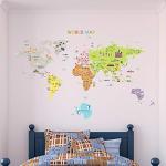 Carte Géant Mondial sticker mural pour les enfants 120 x 150cm