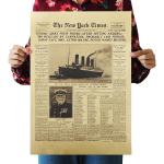 Affiches de film le Titanic a coulé, affiches Vintage, autocollants muraux, décoration de salle