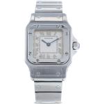 Cartier montre Santos Galbée pre-owned (années 1990) - Blanc