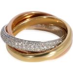 Bagues Cartier Trinity en or rose en or blanc 18 carats seconde main pour femme 