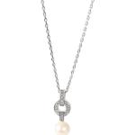 Cartier collier ras-du-cou à perles en or blanc 18ct pavé de diamants - Argent