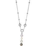 Cartier collier ras-du-cou à perles en or blanc 18ct pavé de diamants - Argent