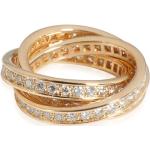 Bagues Cartier Trinity en or jaune en diamant 18 carats seconde main pour femme 