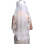 Voiles de mariée blanc d'ivoire en fibre synthétique de mariée look fashion pour femme 
