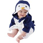 Casa Bébé Peignoir à Capuche des Gamins Serviette de Bain Mignonne Enfant Ultra-Doux Toison Pyjamas Penguin 100cm