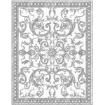 Casa Padrino Tapis de Salon Baroque de Luxe Blanc/Gris - Différentes Tailles, Tapis Taille:200 x 300 cm