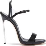 Sandales à talons Casadei noires en cuir Nappa Pointure 42,5 look fashion pour femme 