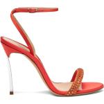 Sandales à talons Casadei rouges à motif fleurs Pointure 41 pour femme 
