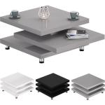 Tables basses carrées gris acier laquées en acier modernes 
