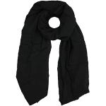 Foulards en soie saison été noirs à rayures Tailles uniques look fashion pour femme 