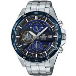 Montres-bracelet Casio Edifice bleues à quartz look fashion chronographes pour homme en promo 