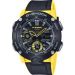 Montres-bracelet pour le nouvel an Casio G-Shock jaunes 20 ATM à quartz à à boucle ardillon look sportif chronographes pour homme en promo 