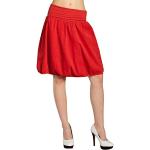 Jupes velours d'hiver Caspar Fashion rouges en velours Taille XL classiques pour femme 