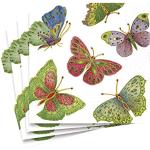 Serviettes en papier Caspari multicolores à motif papillons en lot de 20 