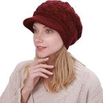 Chapeaux rouge foncé à motif lapins 58 cm look fashion pour femme en promo 