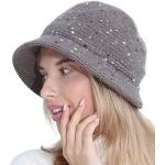 Chapeaux kaki à pois en polaire 58 cm look fashion pour femme en promo 