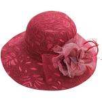 Chapeaux de mariage rouges en fil filet Tailles uniques look fashion 
