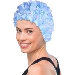 Bonnets de bain bleus à fleurs à motif fleurs Taille XS look fashion pour femme 