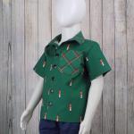 Chemises vertes à carreaux en coton à carreaux look casual pour garçon de la boutique en ligne Etsy.com 