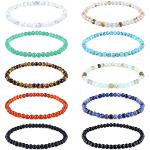 Bracelets de perles turquoise en cristal à perles à motif tigres en lot de 10 look fashion pour enfant 