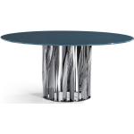 Cassina Table de salle à manger 475 Boboli verre vert pétrole H 73cm Ø 150cm
