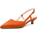 Chaussures basses de mariage orange en caoutchouc Pointure 38 look sexy pour femme 