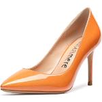 Escarpins talon aiguille orange en caoutchouc à talons aiguilles Pointure 41,5 avec un talon entre 7 et 9cm classiques pour femme 