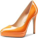 Escarpins talon aiguille orange à talons aiguilles Pointure 41 avec un talon entre 3 et 5cm classiques pour femme 