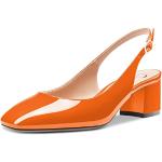Chaussures basses de mariage orange en caoutchouc Pointure 39 look sexy pour femme 