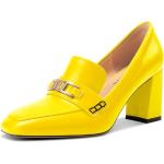 Chaussures à boucles de printemps jaunes à élastiques Pointure 44 look casual pour femme 