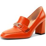 Chaussures à boucles de printemps orange à élastiques Pointure 38 look casual pour femme 