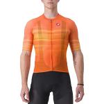 Maillots de cyclisme Castelli orange en jersey à manches courtes Taille XL look fashion pour homme 