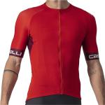 Maillots de cyclisme Castelli rouge bordeaux en polyester Taille XXL pour homme 