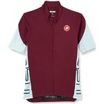 Maillots de cyclisme Castelli rouge bordeaux en jersey respirants Taille XS look fashion pour homme 