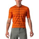 Maillots de cyclisme Castelli orange en jersey Taille S look fashion pour homme 