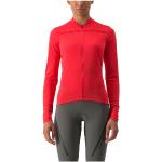 Maillots de cyclisme Castelli rouges en polyester Taille S pour femme 
