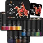 Crayons de couleur en métal en lot de 72 