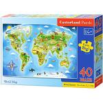 Puzzles géographie Castorland imprimé carte du monde 