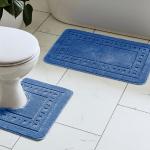 Tapis de toilette Catherine Lansfield bleu marine en polypropylène lavable en machine 
